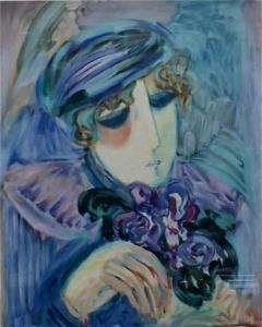 WOOD Barbara A. 1926-2023,woman with flowers,Nadeau US 2022-07-16