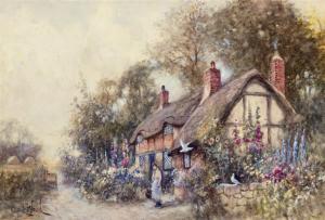 WOOD Cyril 1900-1900,Old cottages, near Stratford on Avon,Christie's GB 2010-01-12