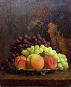 WOOD Eleanor Stewart,Still Life of Fruit and Vine,1894,Bamfords Auctioneers and Valuers 2016-04-13