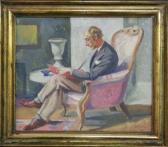 WOOD Eric 1900-1900,Portrait of a man seated writing a letter,Rosebery's GB 2012-05-12
