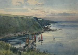 WOOD Frank Watson 1862-1953,Burnmouth Harbour - Berwickshire,1897,David Duggleby Limited 2023-12-08