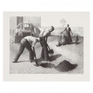 WOOD Grant 1891-1942,Tree Planting Group (Cole 1),1937,Bonhams GB 2024-03-26