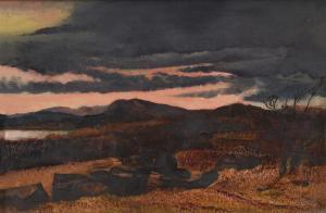 WOOD Harold 1918-2014,SUNSET, BEETHAM, WESTMORELAND,1971,Dreweatts GB 2022-10-14