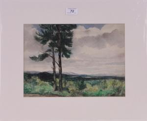 WOOD Harold 1918-2014,View across Ashdown Forest,1970,Burstow and Hewett GB 2016-12-14