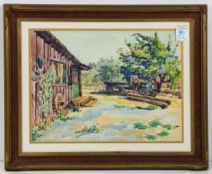 WOOD Helen S 1905-1994,Ranch House,1947,Clars Auction Gallery US 2019-04-13