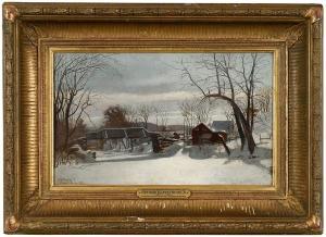 WOOD Jnr. George Bacon 1832-1910,Winter Scene,1872,Brunk Auctions US 2018-11-17