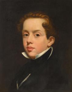 WOOD John 1801-1870,Portrait of the artist's nephew Edwin Wood, bust-l,Sotheby's GB 2023-09-20