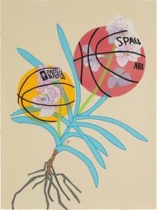 WOOD JONAS 1977,Double Basketball Orchid 2 (State 1),2020,Sotheby's GB 2024-04-19