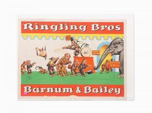 WOOD Lawson,Vintage Ringling Bros & Barnum & Bailey Circus Pos,c.1950,Auctionata 2016-06-24