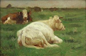 WOOD Ogden 1851-1912,Cattle Resting in an Open Field,Clars Auction Gallery US 2015-07-26