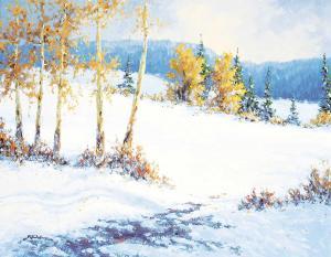 WOOD Robert Earle 1926-1999,Early Snow,Levis CA 2022-04-24