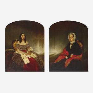 WOOD Thomas Waterman,Double Portraits of the Turnbull Sisters (Anne and,1857,Freeman 2023-06-04