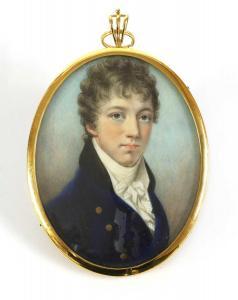 WOOD William II 1768-1809,Portrait of John Adamson Rich in a blue coat and w,Sworders GB 2023-04-04