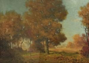 WOOD William Reuben Clark 1875-1915,Sous bois à l'automne,1909,Rossini FR 2023-01-11