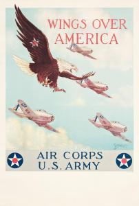 WOODBURN Tom 1893-1980,WINGS OVER AMERICA / AIR CORPS U.S. ARMY,1941,Swann Galleries US 2022-08-04