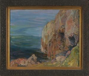 WOODBURY Charles Herbert 1864-1940,Dog Head Rock,Eldred's US 2023-07-28