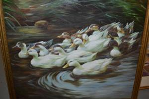 WOODCOCK CLARKE SYLVIA,Study of a group of ducks on water,Lawrences of Bletchingley GB 2016-10-18