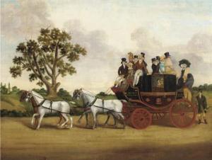 WOODHOUSE Samuel,The London to Hadley Royal mail coach passing over,1818,Christie's 2003-03-06