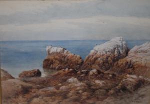 WOODHOUSE William,rocky shore scene with seagulls,19th-early 20th century,Cuttlestones 2018-06-07