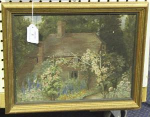 WOODLOCK David 1842-1929,Cottage Garden in Bloom,20th century,Tooveys Auction GB 2019-01-23