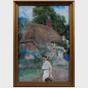 WOODLOCK David 1842-1929,The Haymaker; Farmyard,Stair Galleries US 2024-01-25