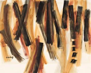 WOODRUFF Hale Aspacio 1900-1980,Vertical Motion,1955,Swann Galleries US 2022-10-06