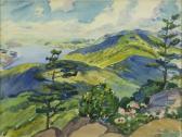WOODRUFF John Kellogg 1879-1956,Coastal landscape,1922,Eldred's US 2007-11-16