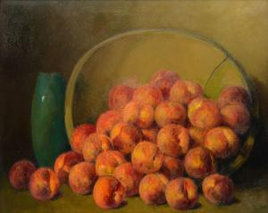 WOODRUFF Leonard 1800-1900,Peaches in a Basket,Burchard US 2018-12-16