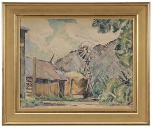 WOODS Edith 1885-1967,Farm,Brunk Auctions US 2015-09-11