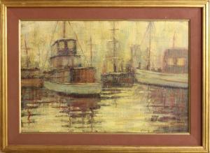 WOODS Edmond F 1900-1900,Harbor Scene,Clars Auction Gallery US 2011-08-06