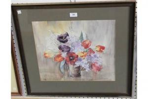 WOODS Elsie,Tulips and Lilac,Tooveys Auction GB 2015-10-07