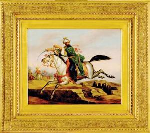 WOODSIDE Sr. John Archibald 1781-1852,ARAB CHIEFTAIN ON STALLION,1831,Charlton Hall US 2010-06-05