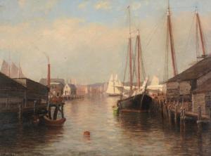 WOODWARD Laura 1834-1926,An American harbour scene,Dreweatts GB 2016-01-12