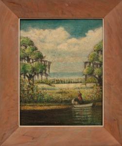 WOODWARD Mary 1862-1943,Bayou Barataria,Neal Auction Company US 2022-09-10