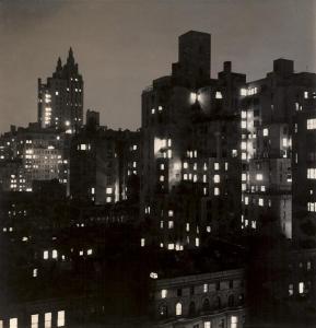 WOOLF Paul J 1899-1985,New York skyline by night,1940,Galerie Bassenge DE 2021-06-16