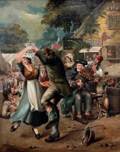 WOOLLETT Henry Charles 1826-1893,Peasants dancing,Sworders GB 2023-09-26