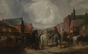 WOOLLETT Henry Charles 1826-1893,The Chester Horse Fair,1880,Rosebery's GB 2023-07-19