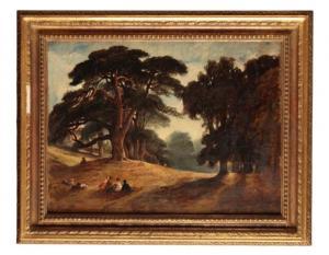 WOOLMER Alfred Joseph 1805-1892,Figures at rest under trees in a landscape,Duke & Son GB 2021-10-28