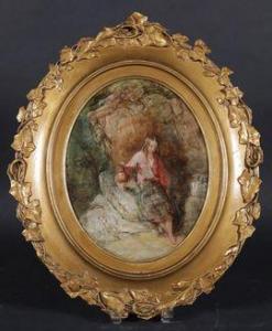 WOOLMER Alfred Joseph,Fille à la bouillotte (Meisje met waterkruik),1852,Campo & Campo 2021-12-14