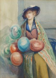 Woolmer Ethel 1888-1929,The Balloon Girl,1938,Rosebery's GB 2019-10-05