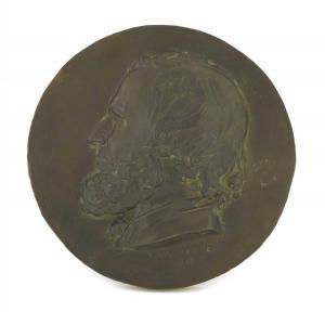 WOOLNER Thomas 1825-1892,A PORTRAIT ROUNDEL OF ALFRED LORD TENNYSON,1856,Sworders GB 2019-10-22
