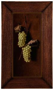 WOOSTER Austin C 1864-1913,Trompe l'oeil of Green Grapes,1908,Brunk Auctions US 2016-07-08