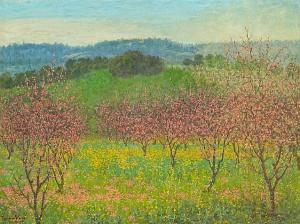 WORES Theodore 1860-1939,Peach blossoms, Saratoga, California,1921,Bonhams GB 2010-04-05