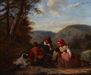 WORMS Jules 1832-1924,A Mountainous landscape with travellers at rest,Rosebery's GB 2023-07-19