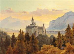WORNDLE VON ADELSFRIED Edmund,View of Schloss Ambras near Innsbruck,Palais Dorotheum 2018-12-10