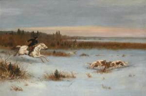 WOROSCHILOFF S. S 1865-1911,Wolf Hunt,1911,Palais Dorotheum AT 2009-05-25