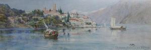 WORSLEY Charles Nathaniel 1862-1923,Rezzonico, Lago di Como,International Art Centre NZ 2013-07-31