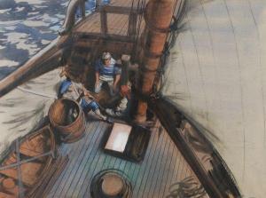 WORSLEY John 1919-2000,Illustration for Treasure Island and two further f,Dreweatt-Neate 2013-02-27