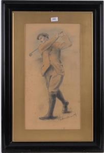 WORTH Charles Frederick 1835-1895,Portrait of a golfer,Burstow and Hewett GB 2016-12-14