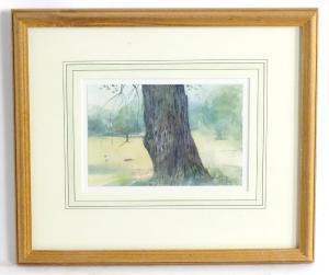 WORTH Leslie Charles 1923-2009,Oak Tree in Ashtead Park, Surrey,Claydon Auctioneers UK 2022-08-28